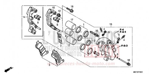 FRONT BRAKE CALIPER (FJS400D9/FJS400A) FJS400D9 de 2009